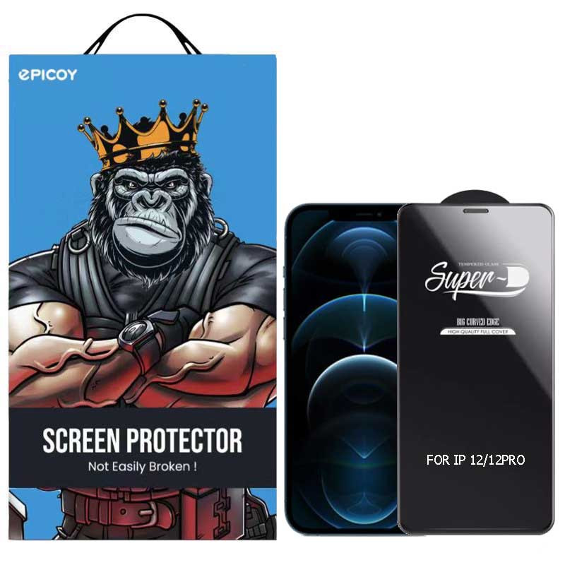 محافظ صفحه نمایش اپیکوی مدل Super 5D مناسب برای گوشی موبایل اپل iPhone 12/12Pro
