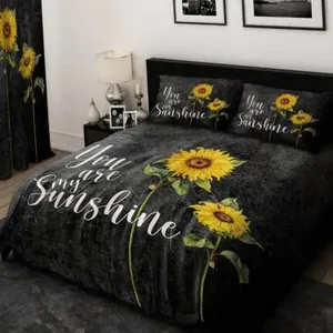 سرویس خواب مدل گل آفتابگردان سه بعدی دو نفره شش تکه