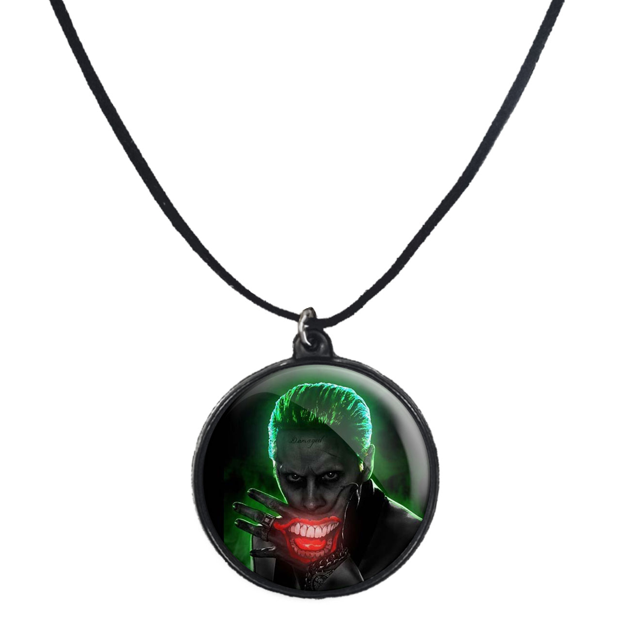 گردنبند پرمانه طرح جوکر کد pmb.366 مدل دو طرفه