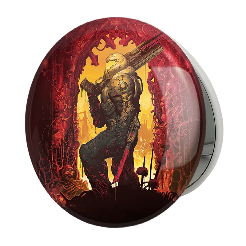 آینه جیبی خندالو طرح ارت وورک دووم اترنال مدل تاشو کد 30580