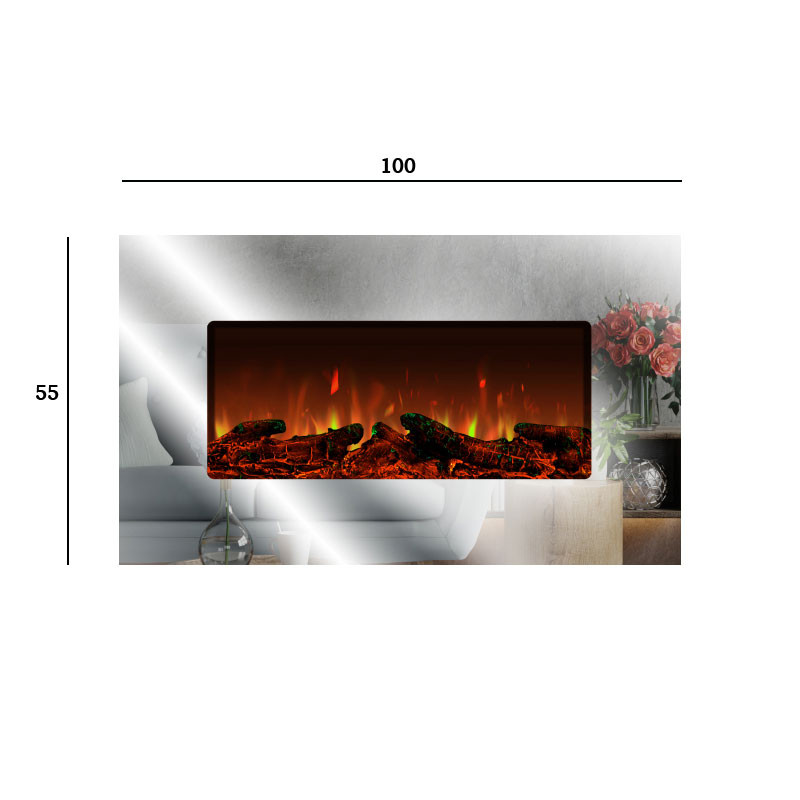 شومینه برقی شومینه بیستون مدل آینه ای MD.100.W16.L4