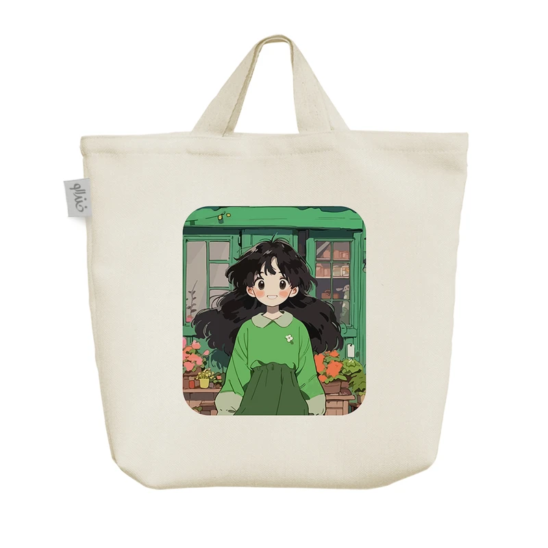 ساک خرید خندالو مدل دختر گل فروش کد 8267