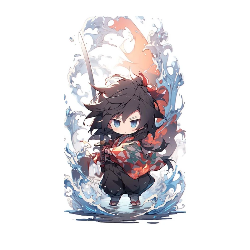 استیکر لپ تاپ و موبایل مدل انیمه طرح demon slayer Giyu Tomioka کد 1816