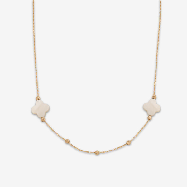 گردنبند طلا 18 عیار زنانه با زنجیر البرنادو حافا گلد مدل ونکلیف کد n007