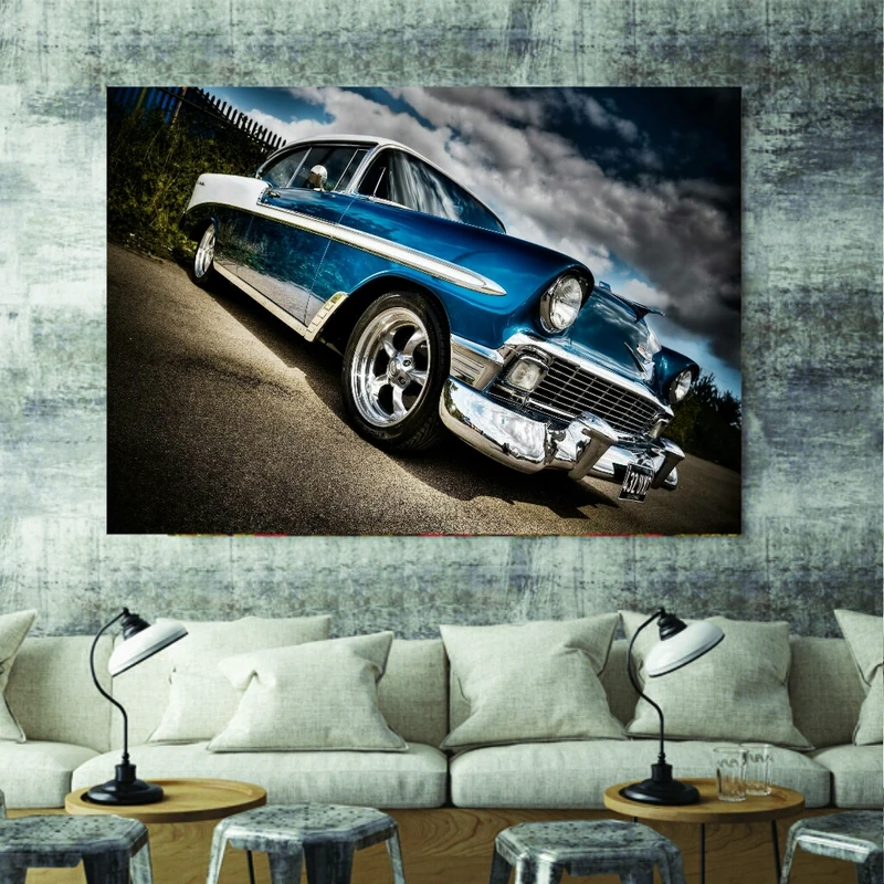  پوستر دیواری طرح اتومبیل کلاسیک مدل PO1400