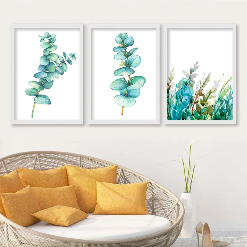 تابلو صبا طرح مدل برگ‌ها کد AX14104w مجموعه سه عددی