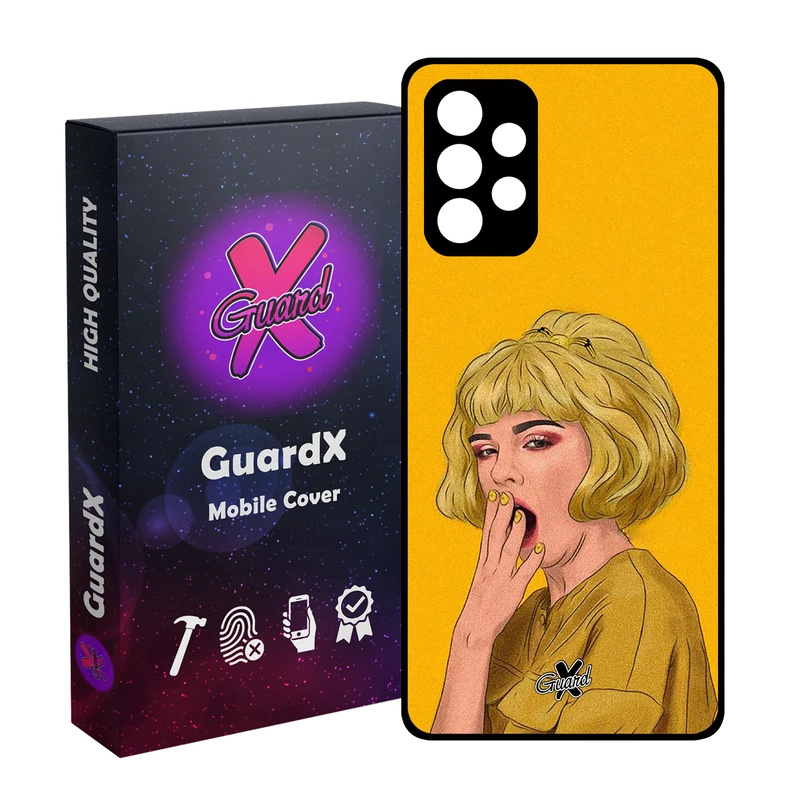 کاور گارد ایکس طرح Girl مدل Glass10311 مناسب برای گوشی موبایل سامسونگ Galaxy A32 4G