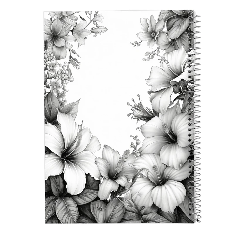 دفتر ژورنال نویسی 50 برگ مدوپد مدل نقطه ای طرح گل کد DF13794