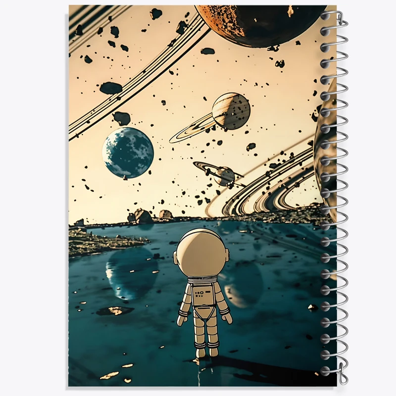 دفتر مشق 50 برگ خندالو طرح فضانورد کد F6046