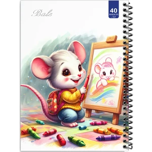 دفتر نقاشی 40 برگ انتشارات بله طرح موشی در حال طراحی کد A4-K220