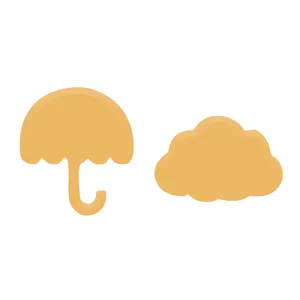 گوشواره طلا 18 عیار زنانه باراد زر مدل ابر و چتر کد BZ02