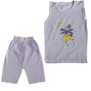 ست تاپ و شلوارک دخترانه مدل FRST-BNF