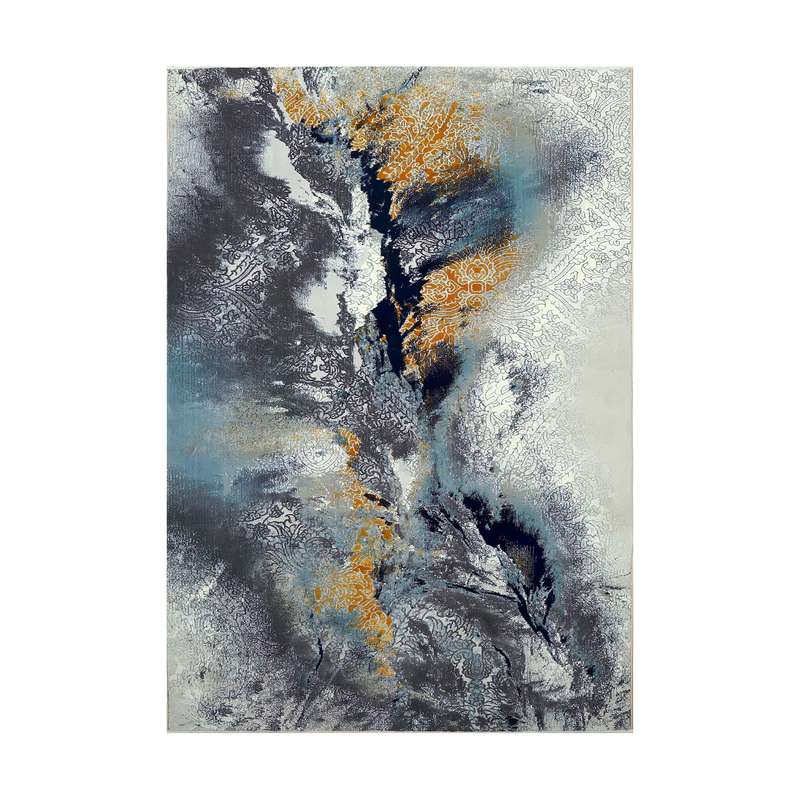 فرش ماشینی زانیس مدل مدرن طرح وینتیج زمینه طوسی فرش ماشینی زانیس مدل مدرن طرح وینتیج زمینه طوسی