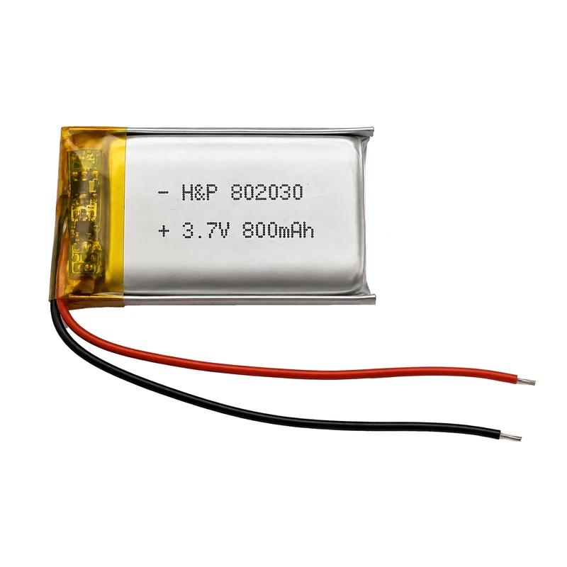 باتری لیتیومی قابل شارژ مدل H&P-802030 ظرفیت 800 میلی آمپر ساعت