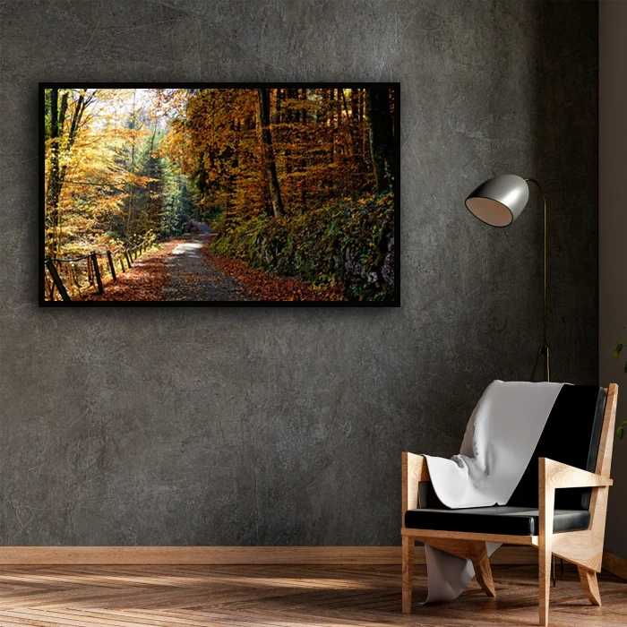 تابلو نوری بکلیت طرح منظره طبیعت پاییزی مدل B-D1449