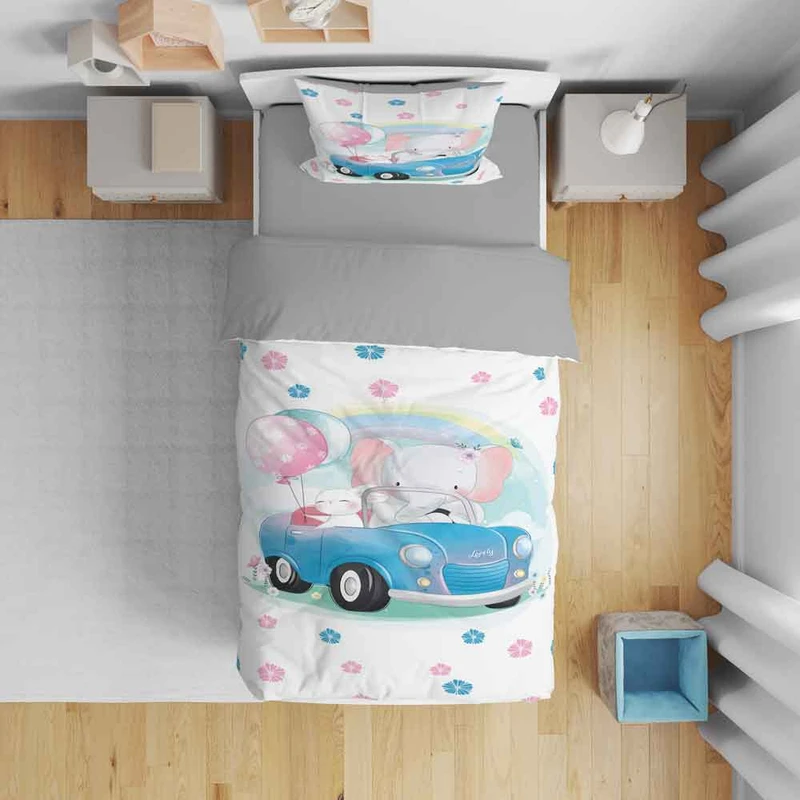 سرویس روتختی نوپه هوم  مدل فیل و خرگوش T6012 تک نفره 5 تکه