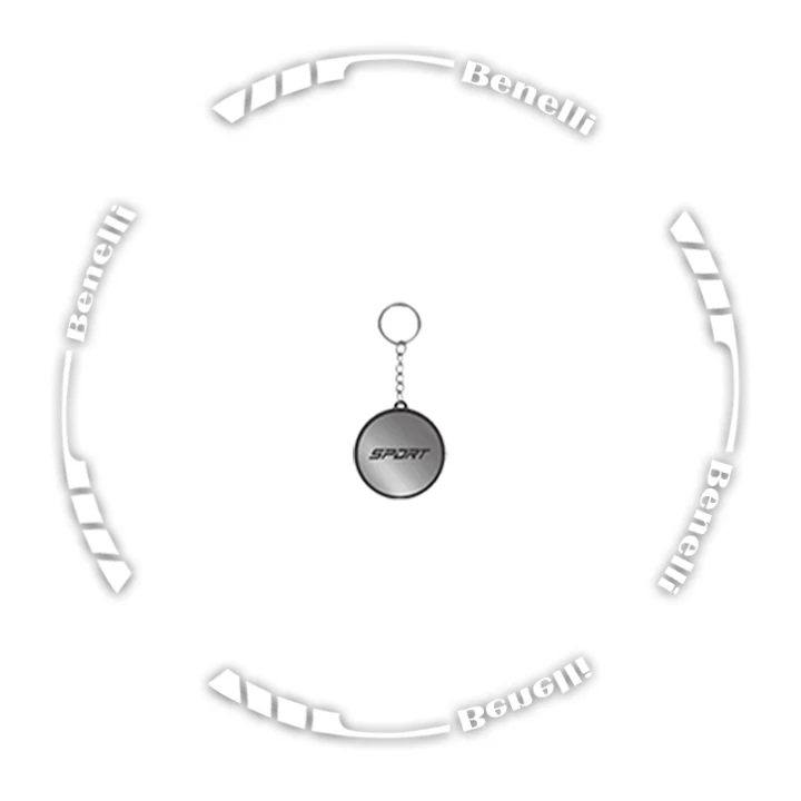 برچسب دور رینگ موتورسیکلت مهدیار کد DR0011 W همراه با جاکلیدی بسته 17 عددی