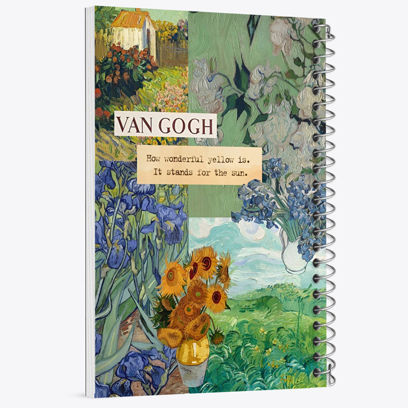 دفتر مشق 100 برگ خندالو طرح ونسان ونگوگ کد N4170