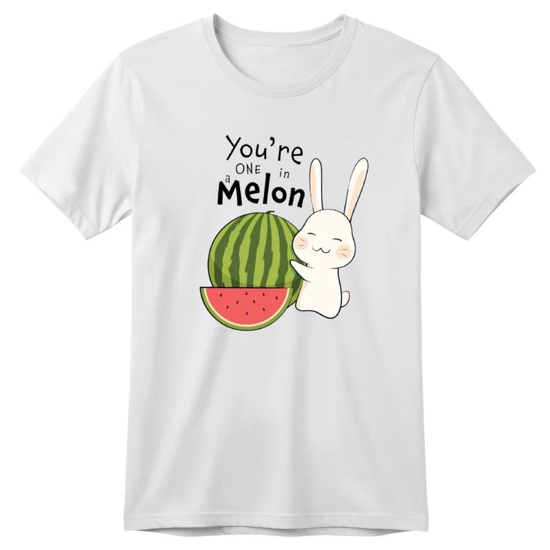 تی‌شرت آستین کوتاه بچگانه مدل خرگوش یلدایی کد v14 