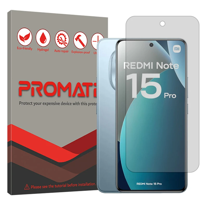 محافظ صفحه نمایش شفاف پرومیت مدل Resistant مناسب برای گوشی موبایل شیائومی Redmi Note 15 Pro 4G
