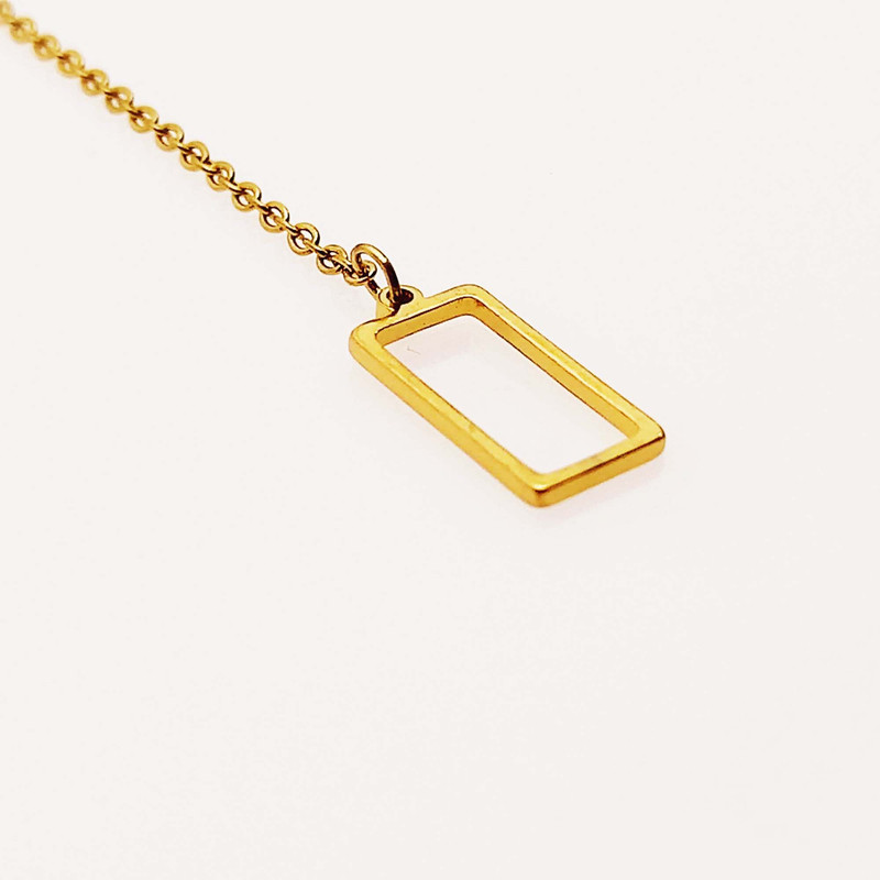 گوشواره زنانه مدل بخیه ای طرح مستطیل کد 481GUZ