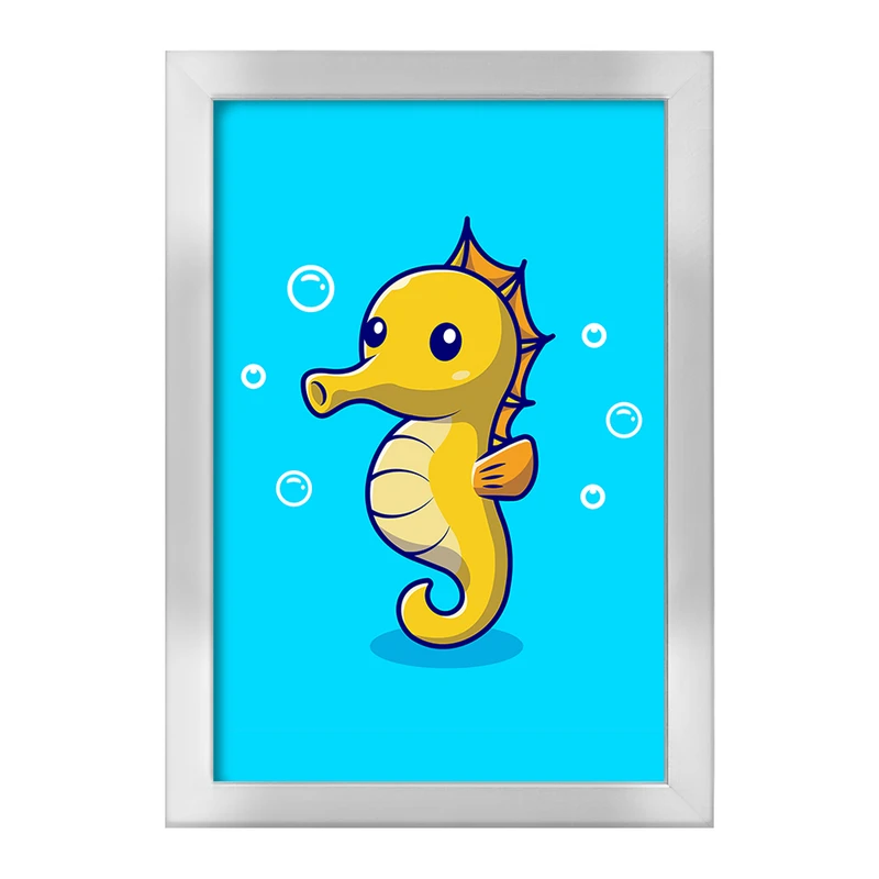 تابلو خندالو طرح حیوانات بامزه اسب دریایی کد 29709