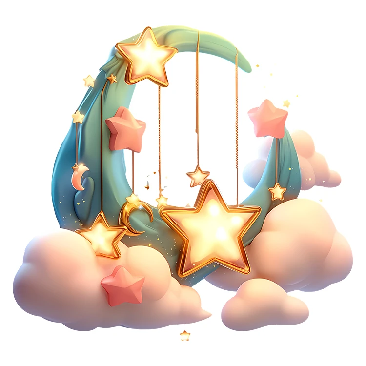 استیکر پارچه و لباس پاد آفرین مدل ماه و ستاره کد S5767