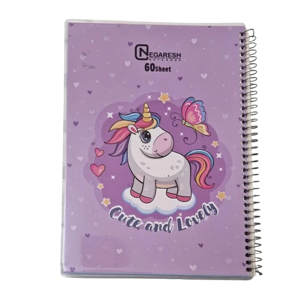 دفتر نقاشی 60 برگ نگارش مدل کارتونی طرح مجلد کد 001