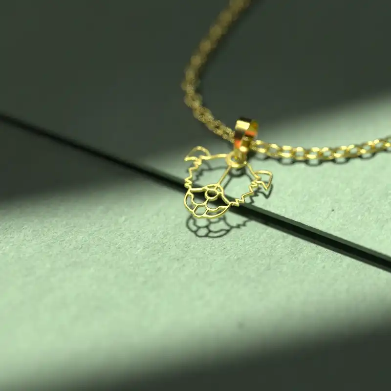 گردنبند طلا 18 عیار زنانه مدوپد مدل سگ کد B3-1-1090