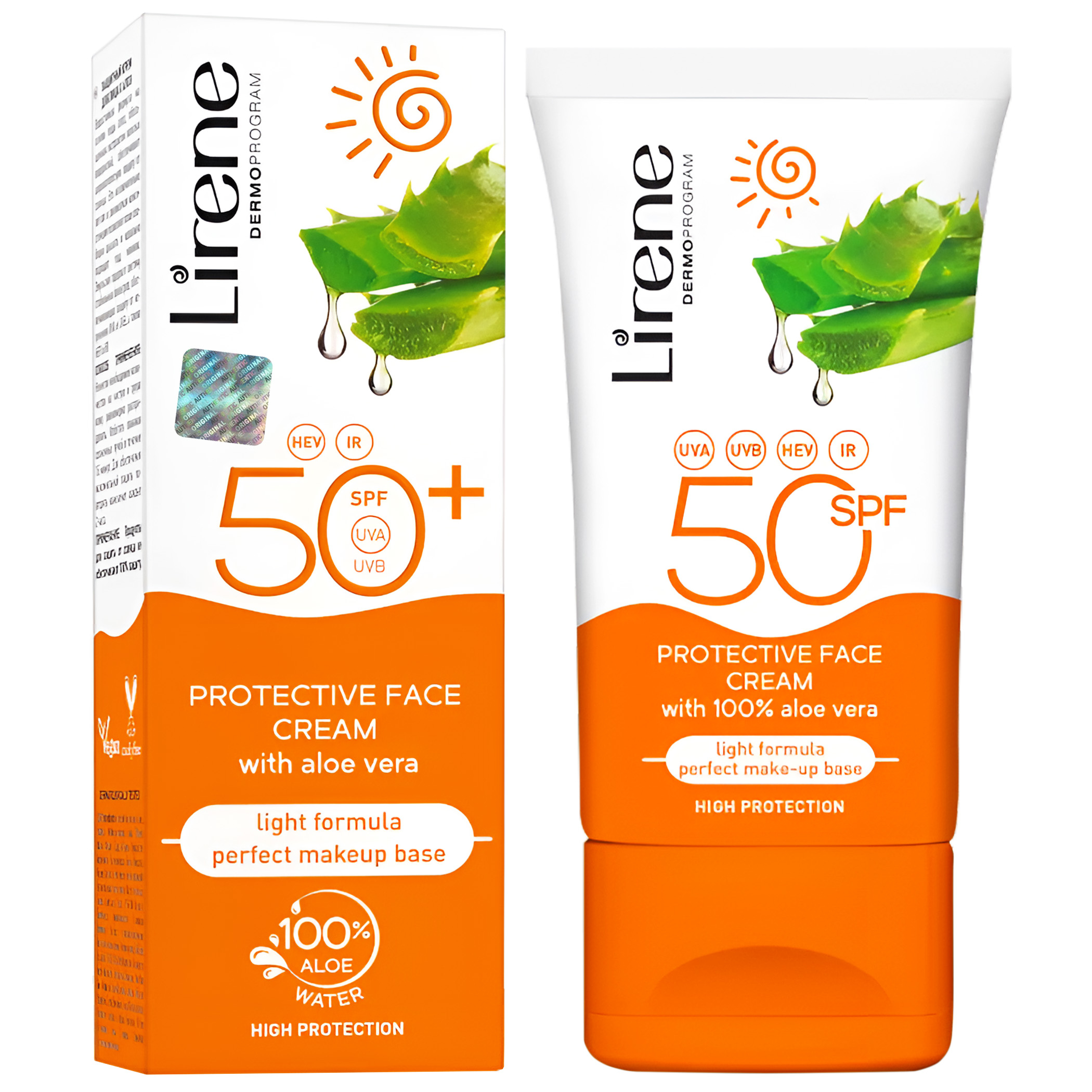 کرم ضد آفتاب بدون رنگ لایرن SPF 50 مدل Fusion Water محافظ IR ، HEV ، UVB ، UVA و PA++++ ضد حساسیت، ضد چروک و ضد پیری، مناسب انواع پوست‌ حجم 50 میلی‌لیتر