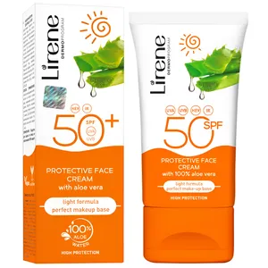 کرم ضد آفتاب بدون رنگ لایرن SPF 50 مدل Fusion Water محافظ IR ، HEV ، UVB ، UVA و PA++++ ضد حساسیت، ضد چروک و ضد پیری، مناسب انواع پوست‌ حجم 50 میلی‌لیتر