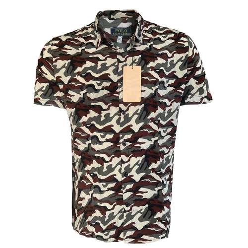 پیراهن آستین کوتاه مردانه مدل هاوایی کد AR412