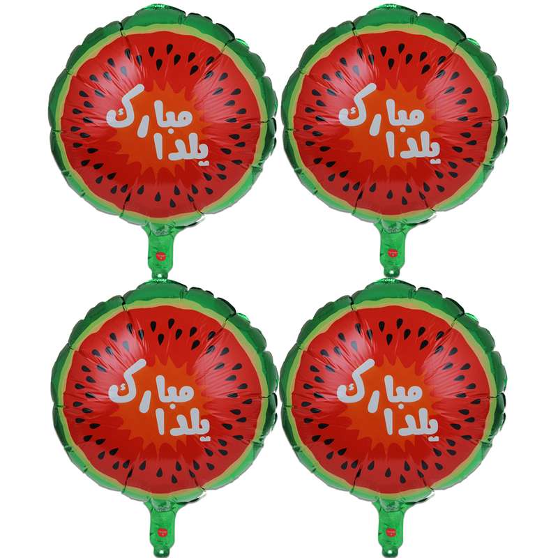 بادکنک فویلی مسترتم طرح یلدا پلاس بسته 4 عددی