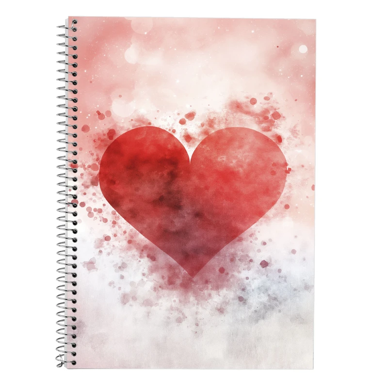 دفتر زبان 50 برگ مدوپد مدل دو خط طرح عاشقانه love کد DF14118