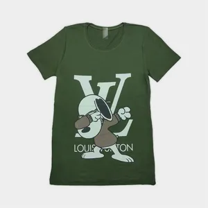 تی شرت آستین کوتاه زنانه مدل 71542 رنگ یشمی