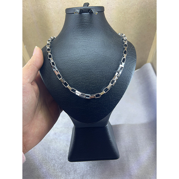 گردنبند مردانه مدل آجری استیل