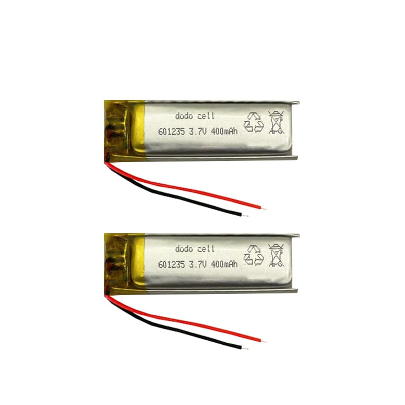باتری لیتیومی کد 601235 ظرفیت 400 میلی آمپر ساعت بسته 2 عددی