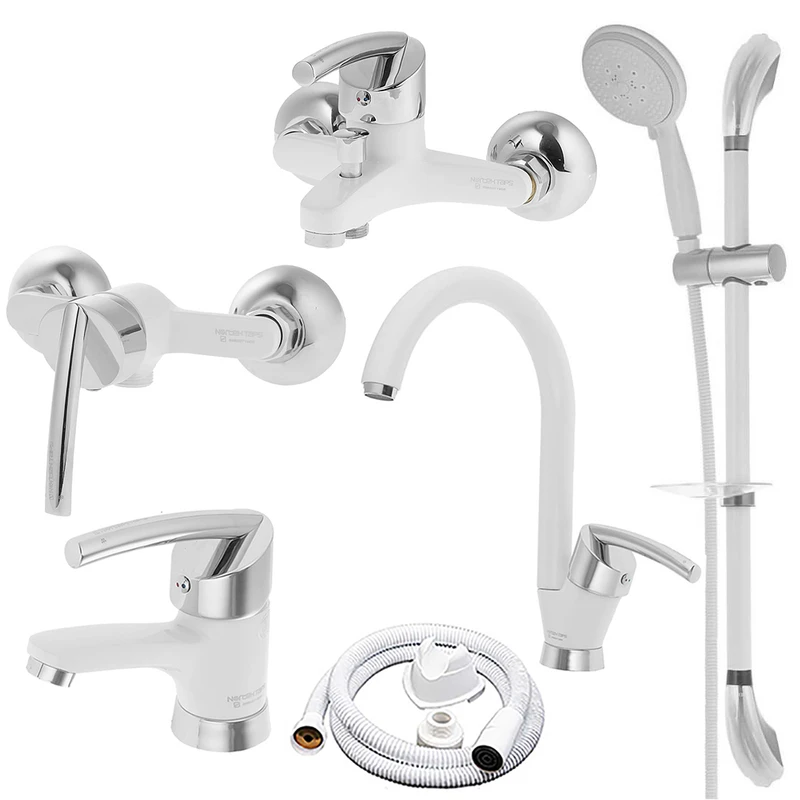 ست شیرآلات نورتکس مدل پورتو شودرپلاس 2024 مجموعه 6عددی