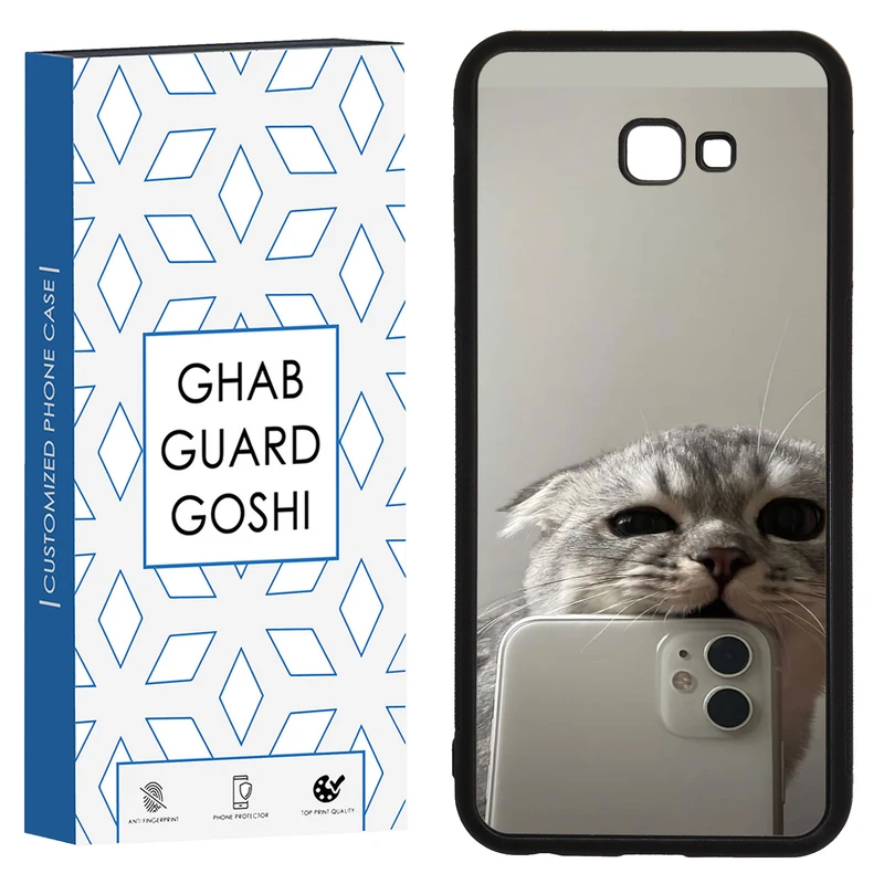 کاور قاب گارد گوشی طرح گربه سلفی کد TPU-206 مناسب برای گوشی موبایل سامسونگ Galaxy J4 plus / J4 core