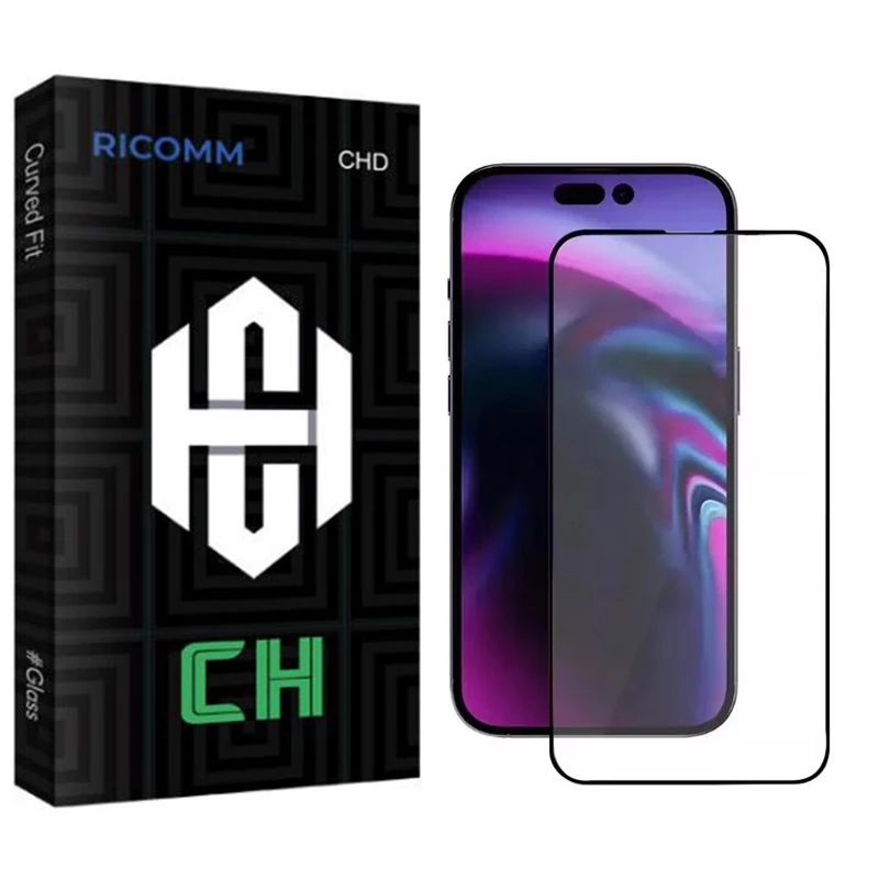   محافظ صفحه نمایش شیشه ای ریکام مدل CH full مناسب برای گوشی موبایل اپل iPhone 14 Plus