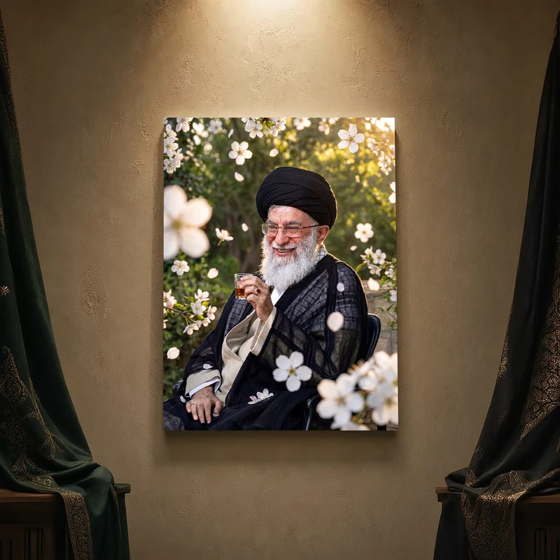 تابلو شاسی مدل مذهبی طرح رهبر شهید امام خامنه‌ای کد 256SM