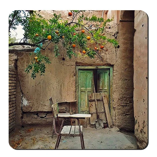  زیر لیوانی طرح کوچه قدیمی و درخت انار کد nzl672