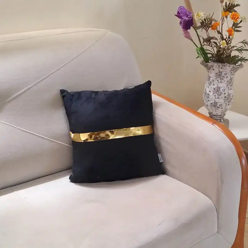 کاور کوسن کالامیر مدل مخمل کمربندی کد T2