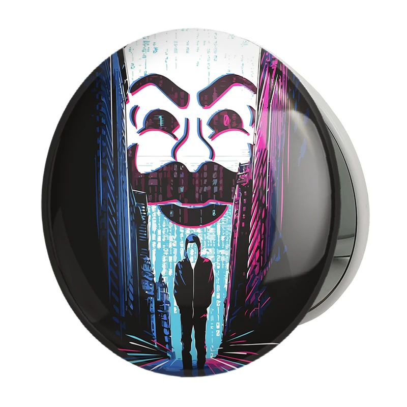 آینه جیبی خندالو طرح سریال آقای ربات Mr.Robot مدل تاشو کد 10235 