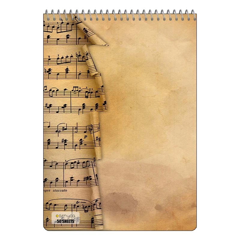 دفتر نقاشی 50 برگ سیمی کارنیکا طرح موسیقی Music کد 92820