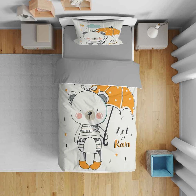 سرویس روتختی نوپه هوم مدل خرس و چتر T5925 تک نفره 5 تکه