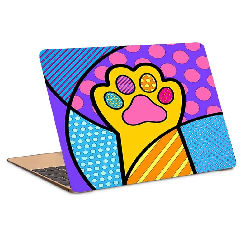 استیکر لپ تاپ طرح نقاشی فانتزی پنجه گربه مدل P-266 مناسب برای لپ تاپ 15.6 اینچ