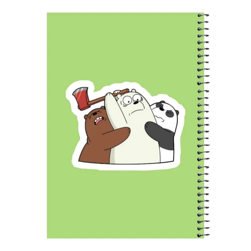 دفتر مشق 80 برگ اس جی مدل خرس های کله فندقی   