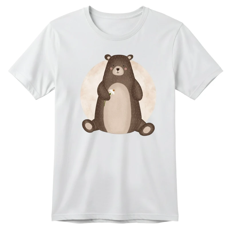 تی‌شرت آستین کوتاه بچگانه مدل خرس کد v52 
