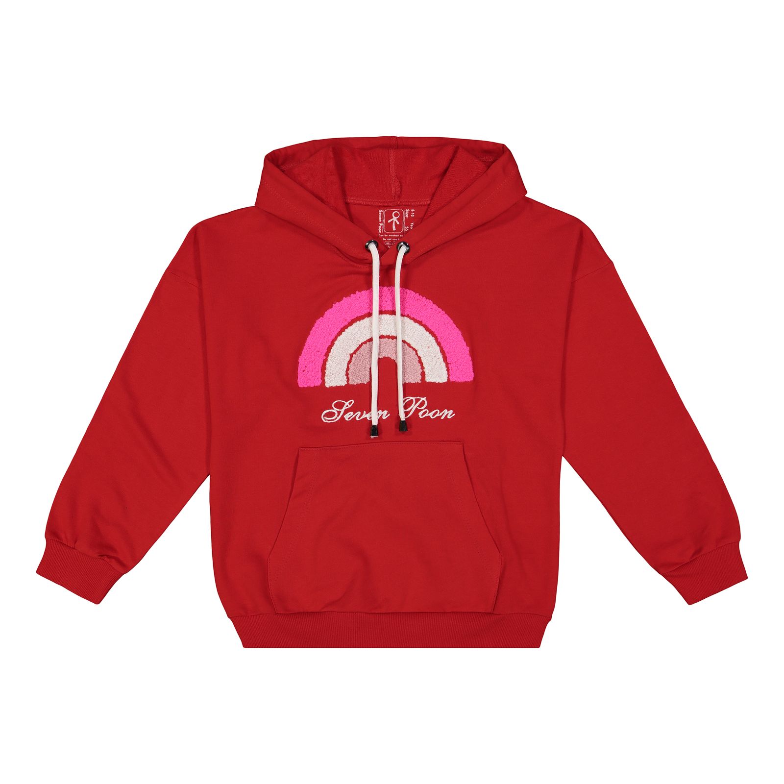 هودی دخترانه سون پون مدل 1251 رنگ قرمز -  - 2